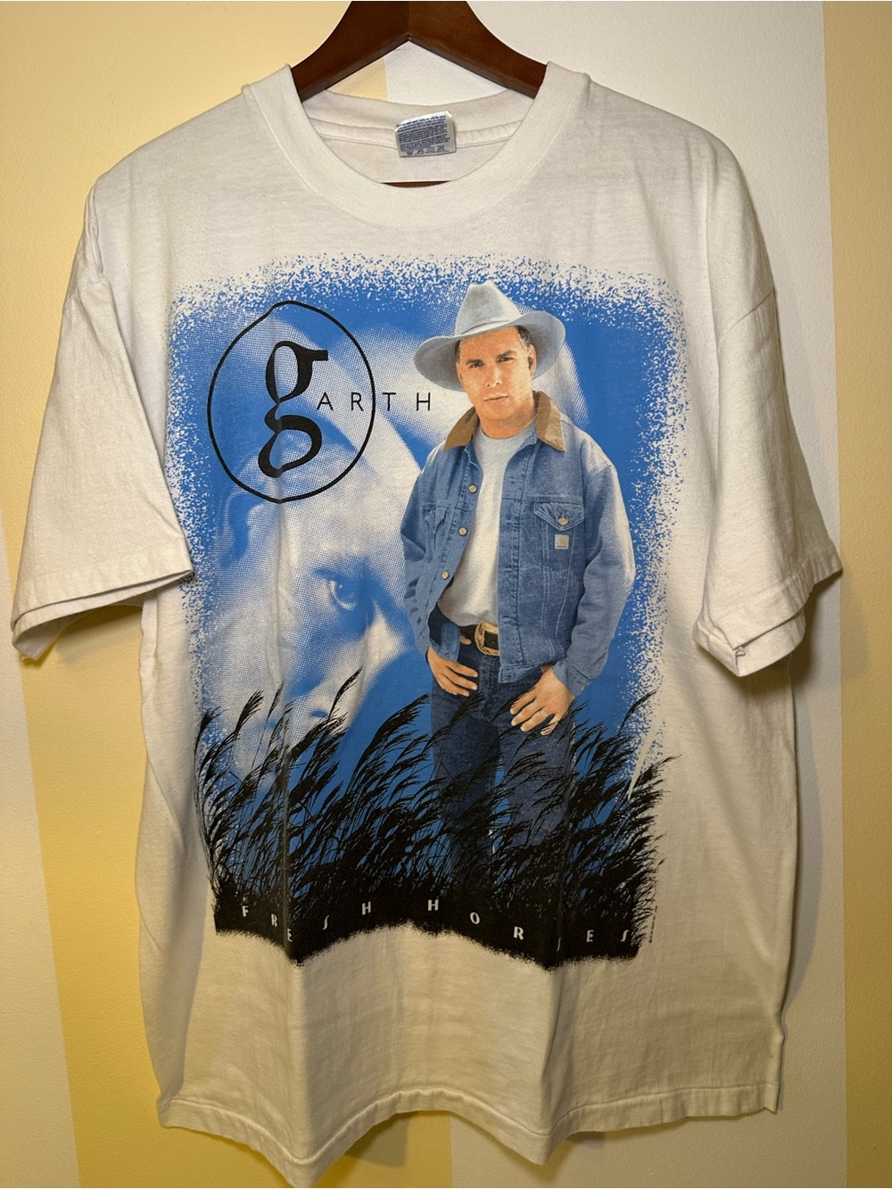 Vintage 1996 Garth Brooks World Tour Shirt Fresh Horses Country XL Single Stitch